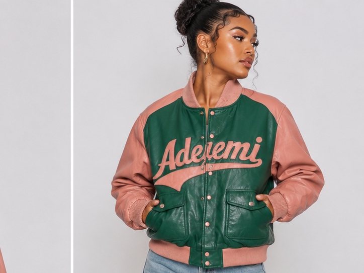 ADEYEMI Rose Garden Varsity Jacket