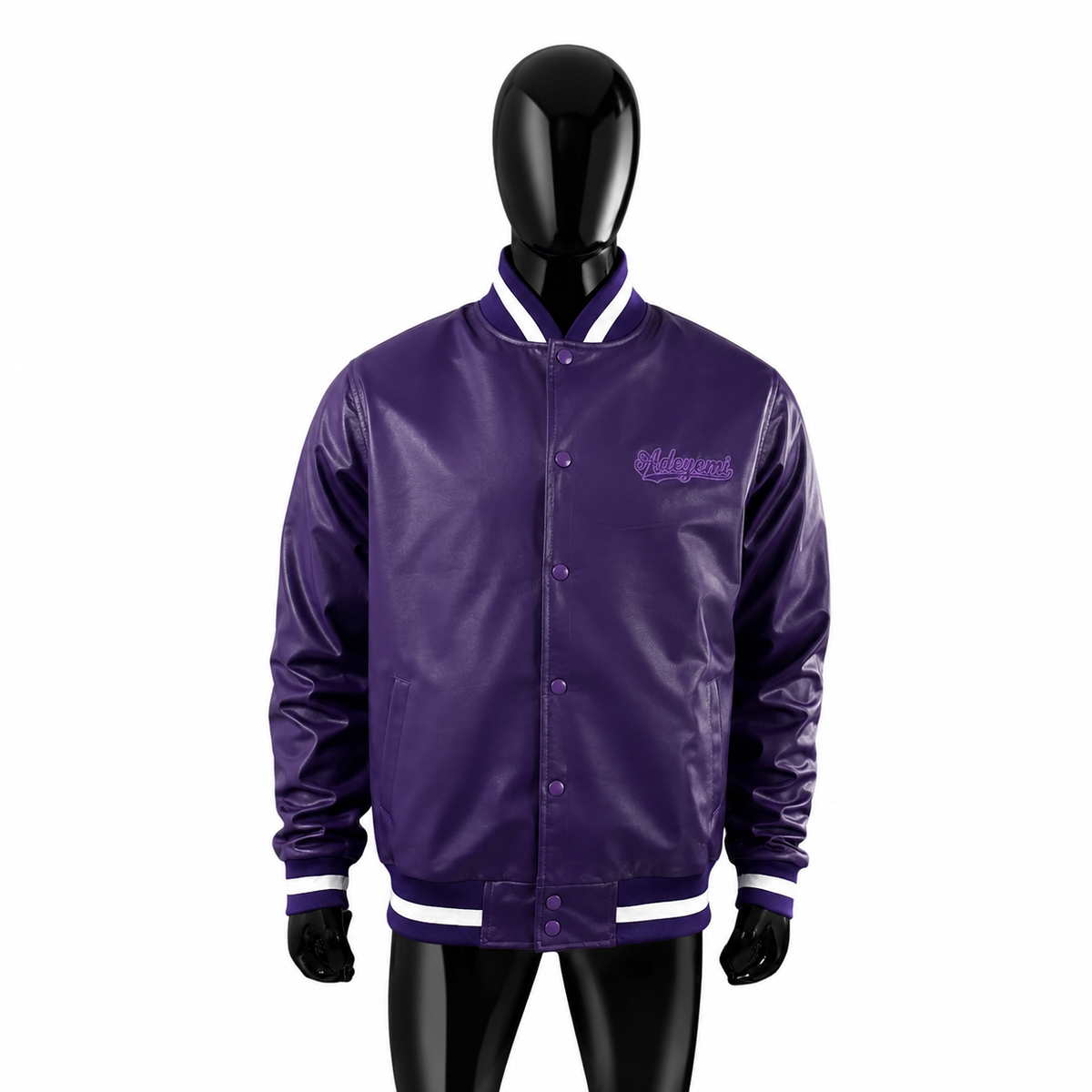 DEYEMI Purple Reign Varsity Jacket.