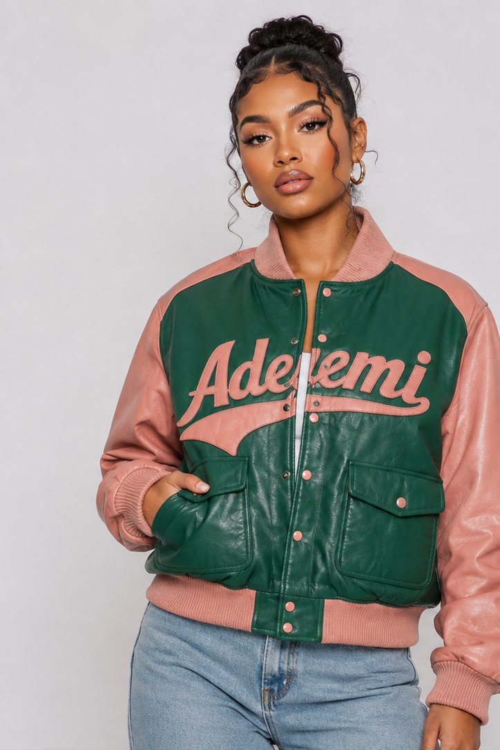 ADEYEMI Rose Garden Varsity Jacket